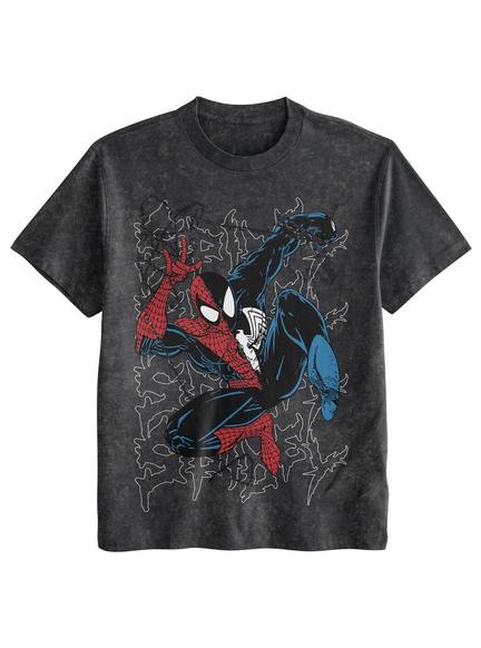 Marvel Spider-Man Mineral Wash Unisex Graphic T-Shirt Exclusivité Games Zone